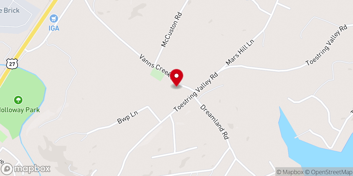 Map showing location of Mt Zion Baptist Church