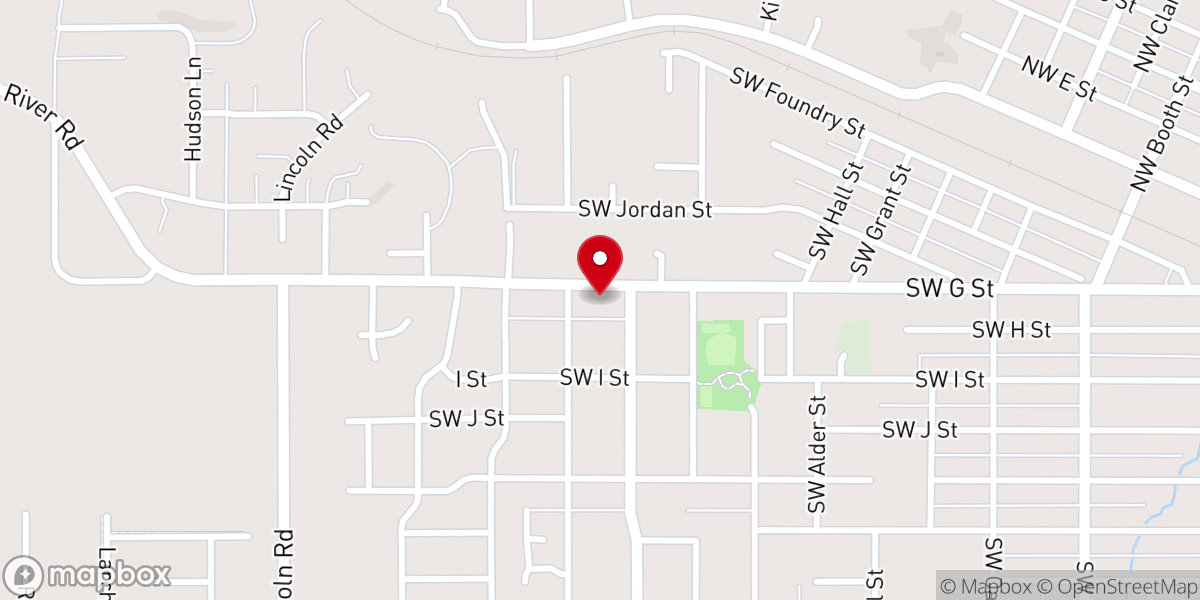Map showing location of Grants Pass Gospel Hall
