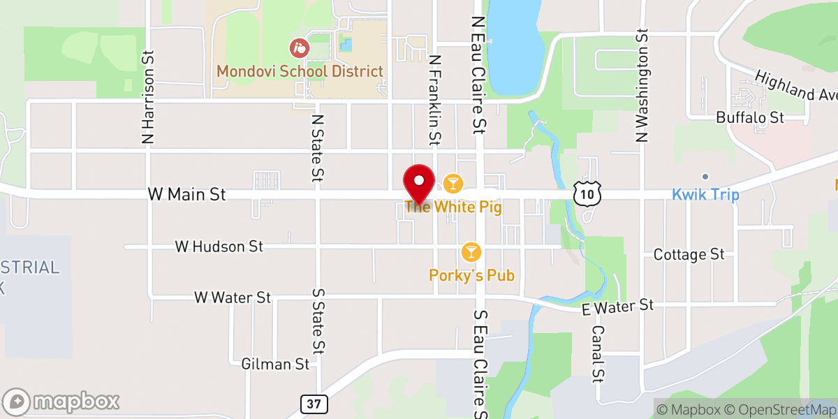 Map showing location of Central Lutheran Church