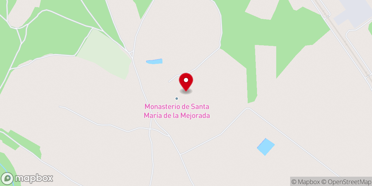 Map showing location of Convento de Santa María de Mejorada