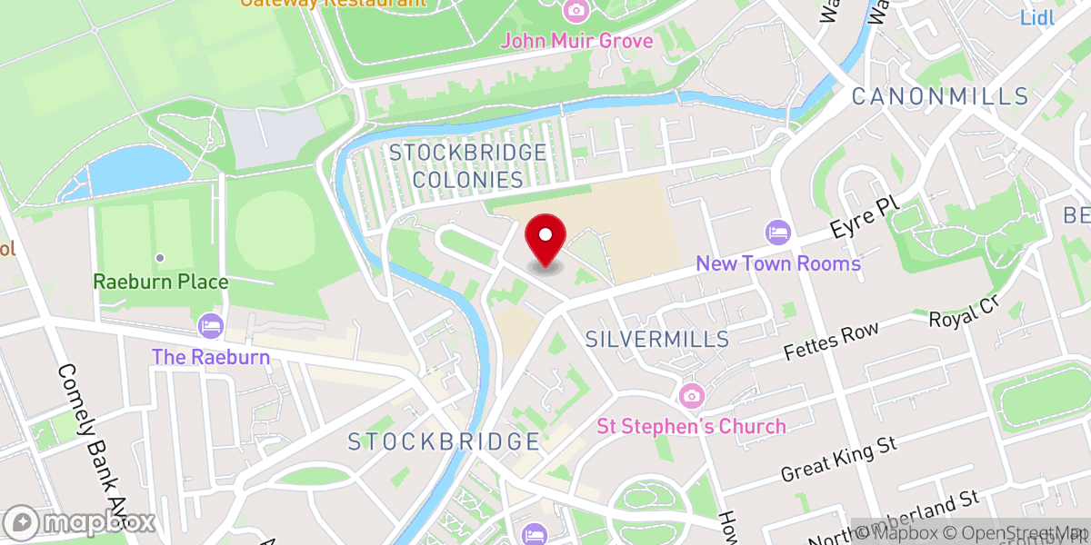 Map showing location of Stockbridge Parish Church