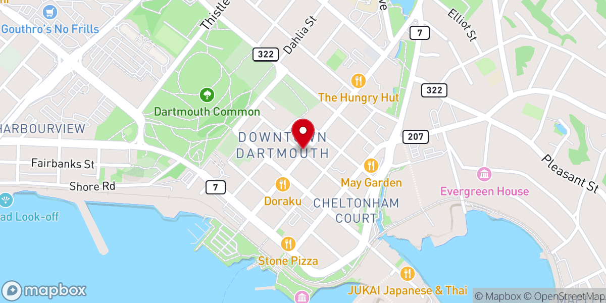 Map showing location of Christ Church, Dartmouth