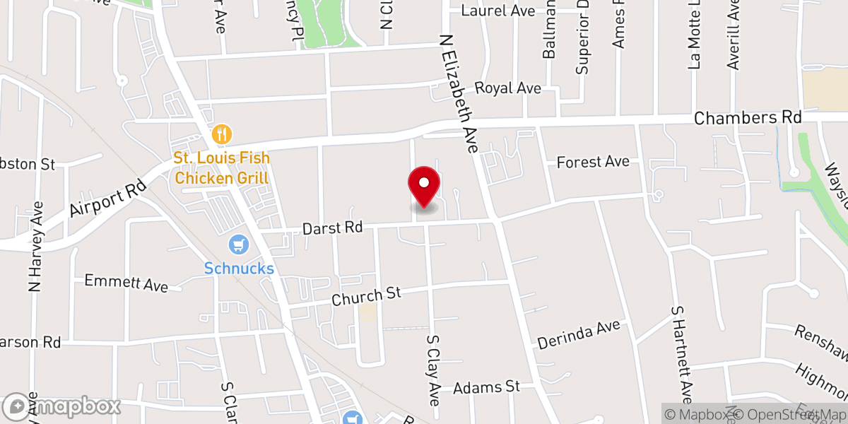 Map showing location of First Presbyterian Church
