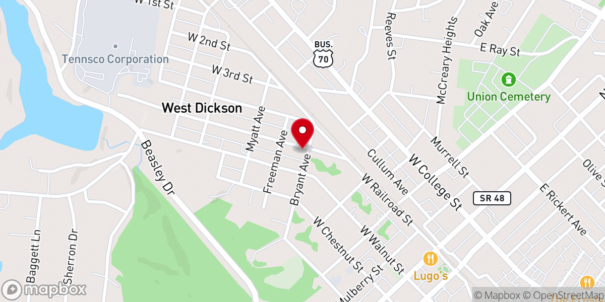Map showing location of Bible Believers Tabernacle