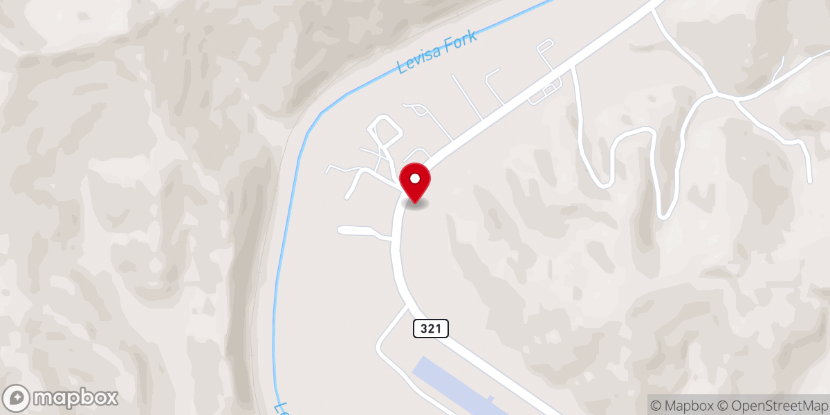 Map showing location of Blockhouse Bottom Church of Christ
