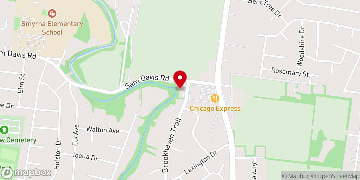 Map showing location of Hope Lutheran Church of Middle Tn