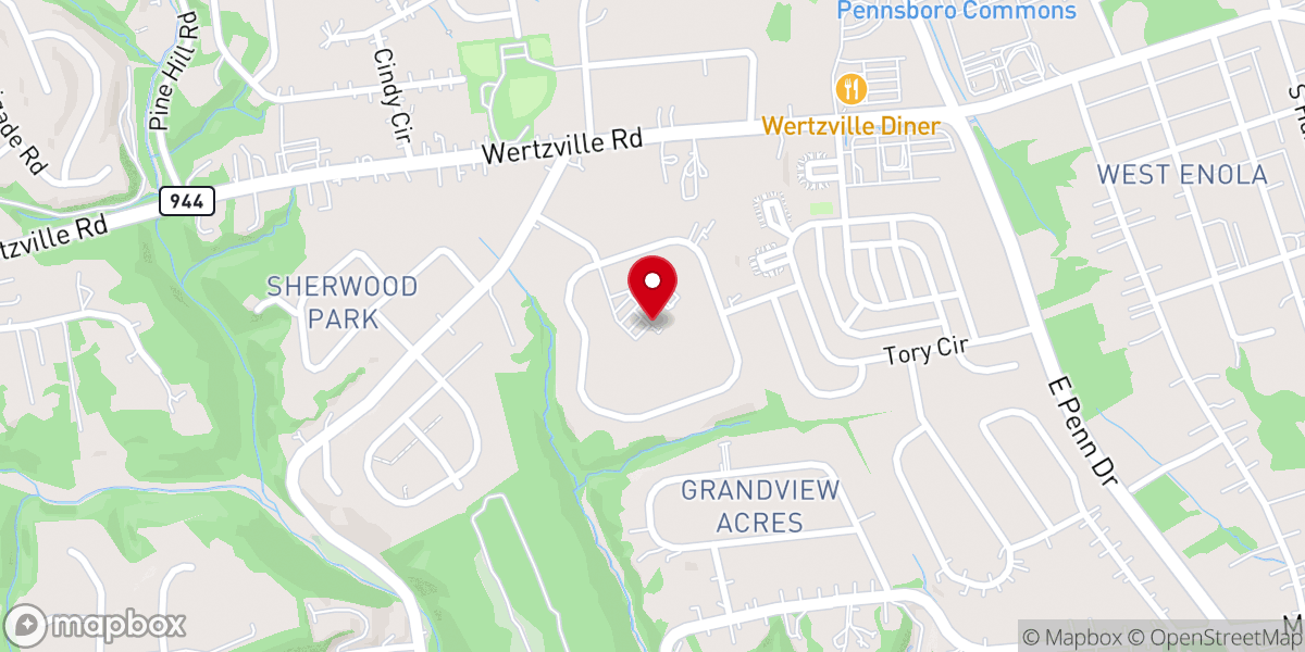 Map showing location of Enola First Church of God