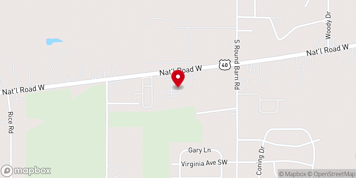 Map showing location of Central Christian Church