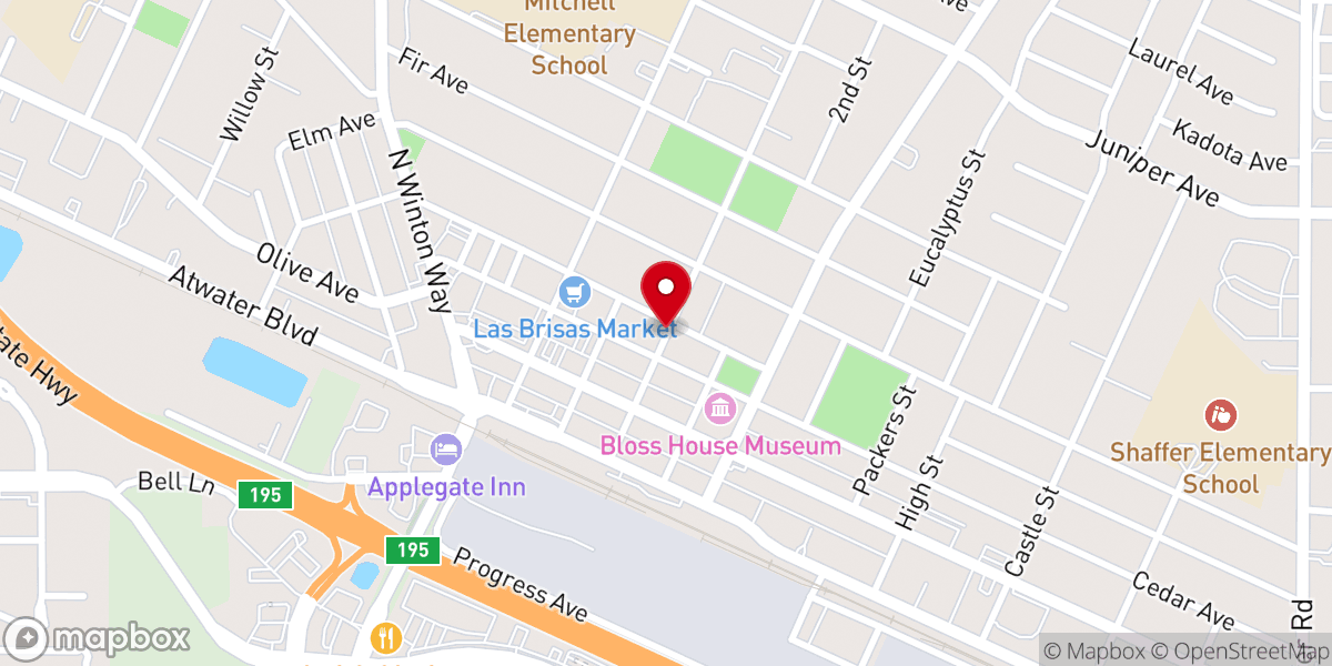 Map showing location of Living Water Christian Fellowship Church