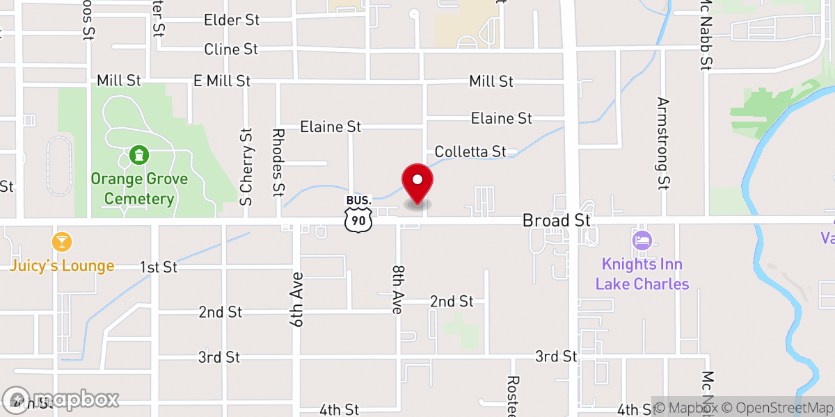 Map showing location of Diocese of Lake Charles Social