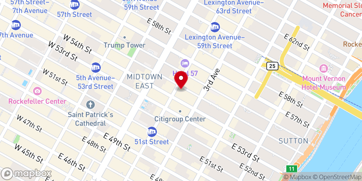 Map showing location of New York Adventure Club