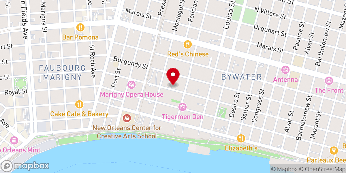 Map showing location of Blessed Francis Xavier Seelos Church