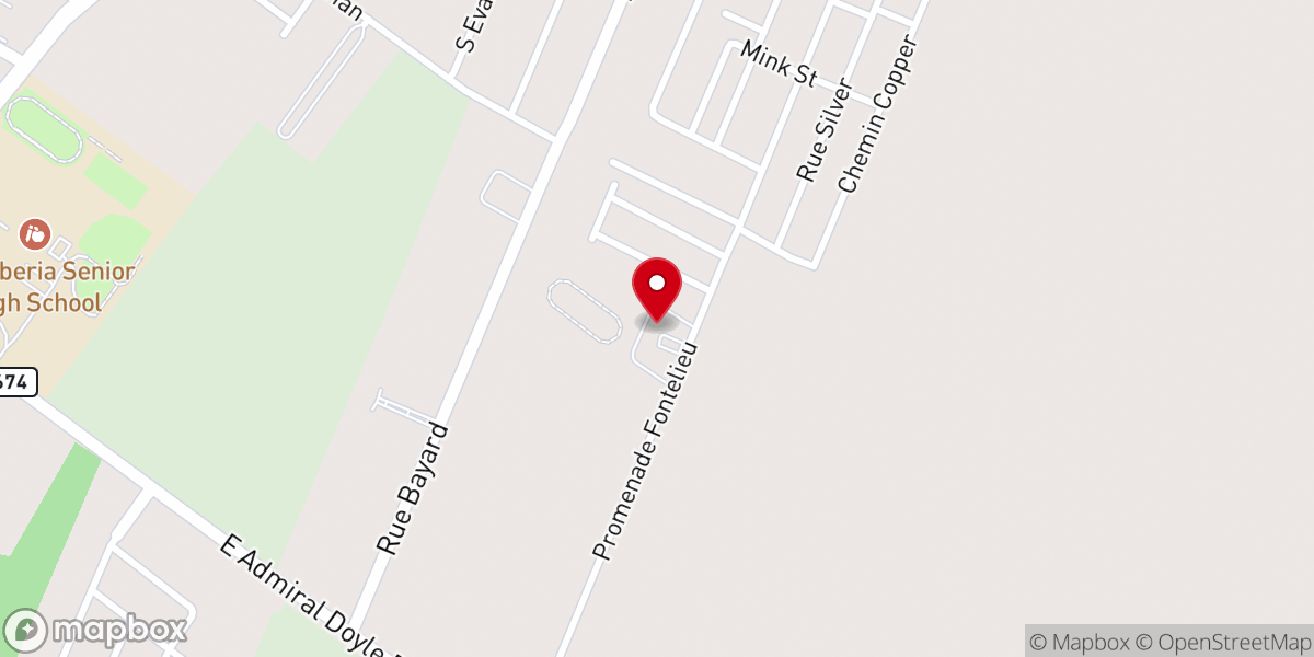 Map showing location of Temple Baptist Church