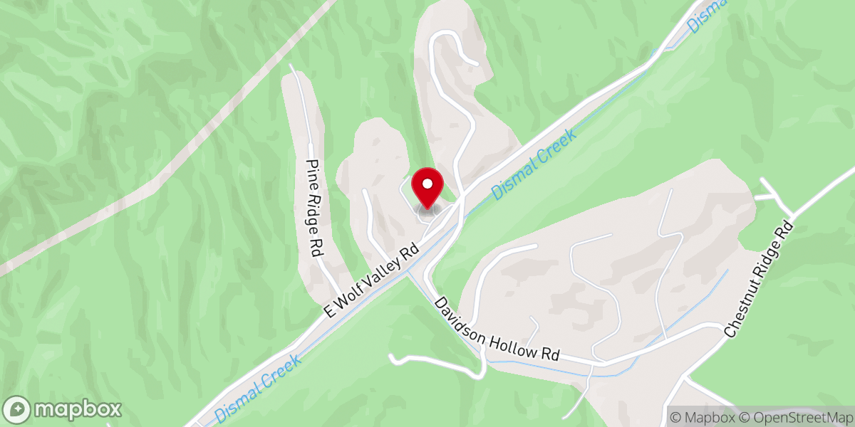 Map showing location of Piney Grove Baptist Church