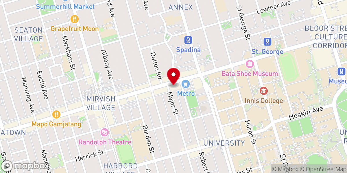 Map showing location of Toronto Muslim Community (Masjid/Mosque)