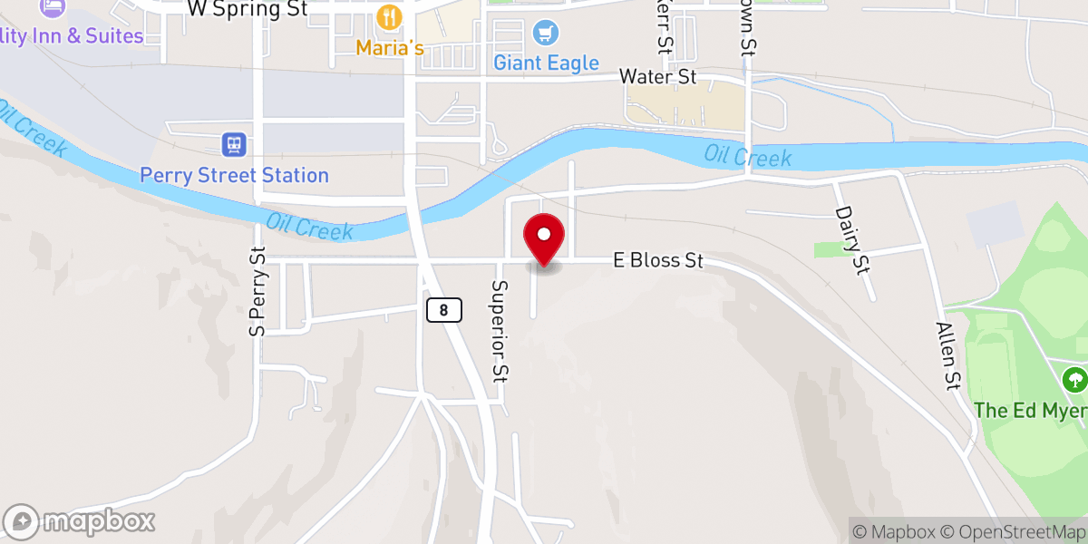 Map showing location of Titusville Church of Nazarene