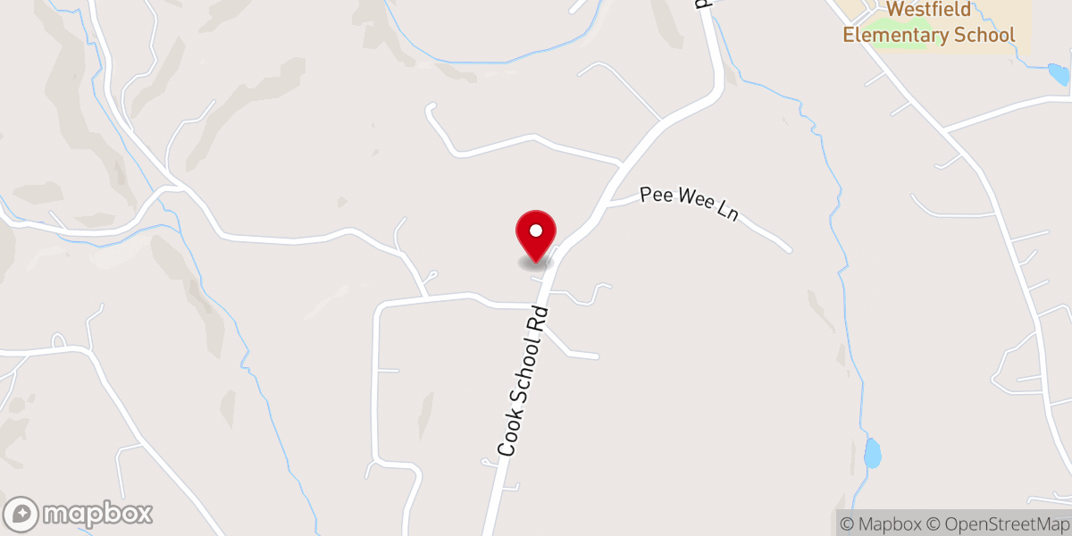 Map showing location of Pine Ridge Presbyterian Church