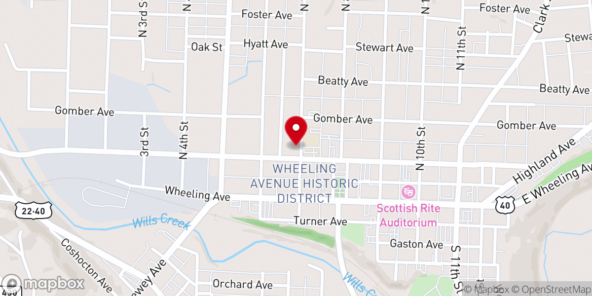 Map showing location of First United Methodist Church