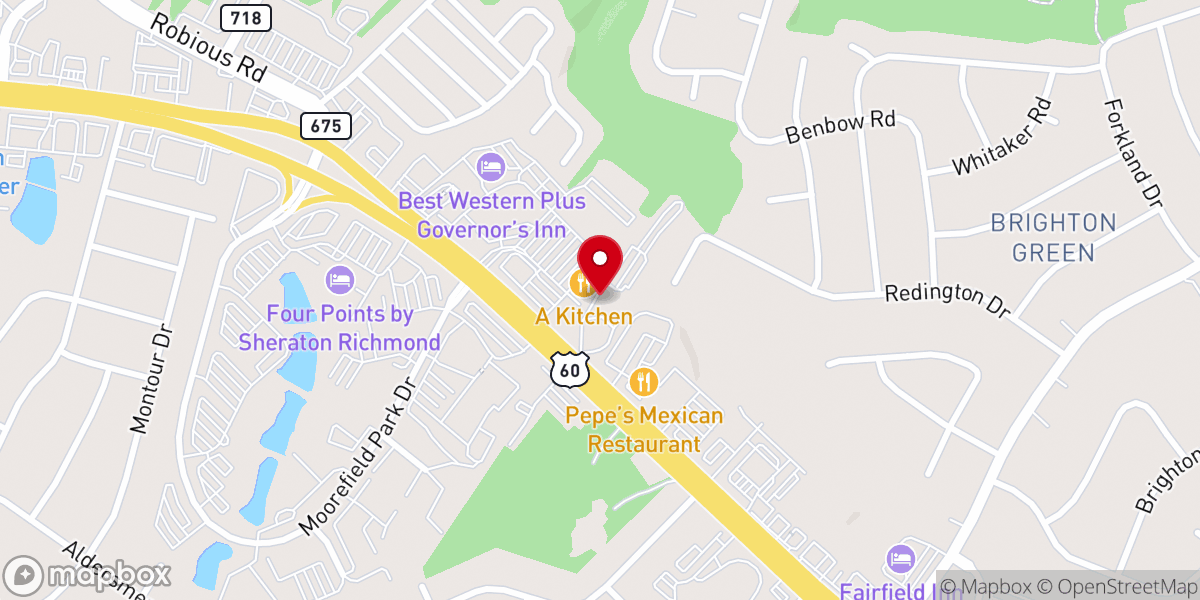 Map showing location of Bethlehem Baptist Church