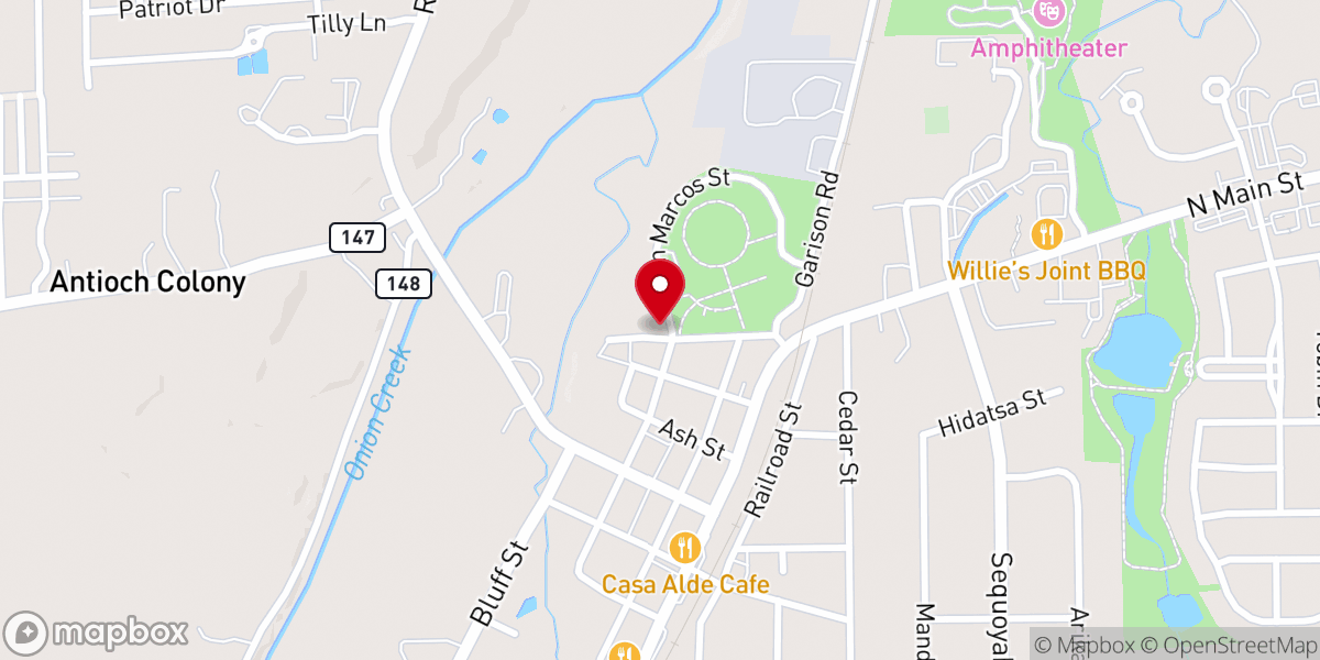 Map showing location of Buda United Methodist Church