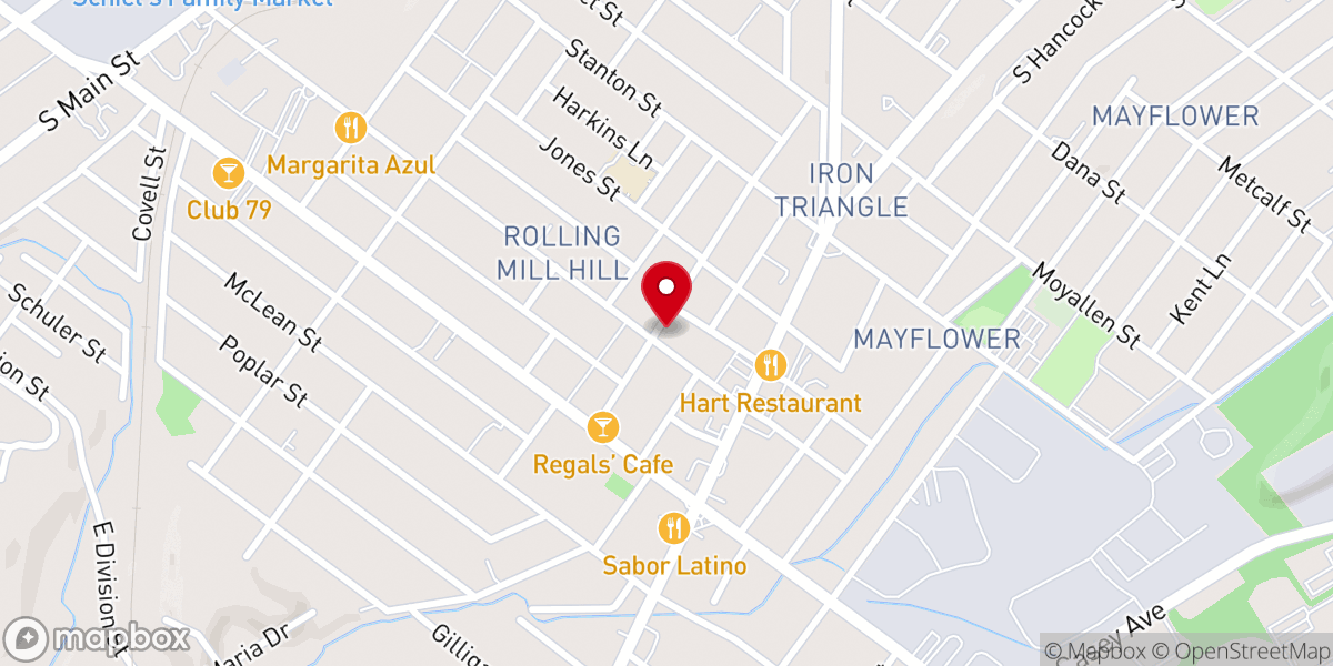 Map showing location of Welsh Bethel Baptist Church