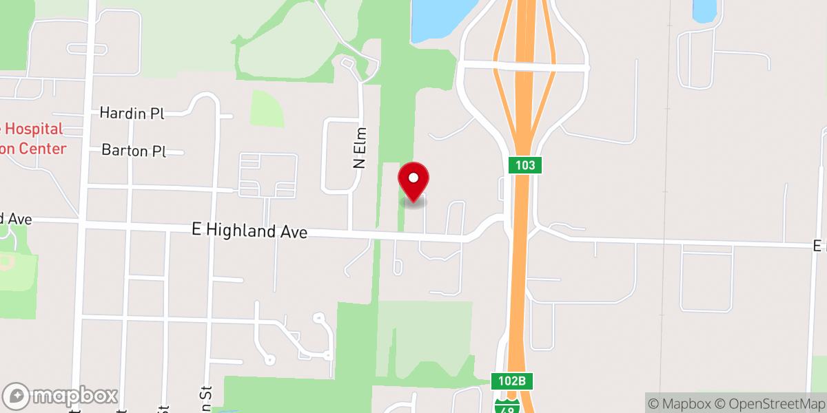 Map showing location of Crossroads Community Church