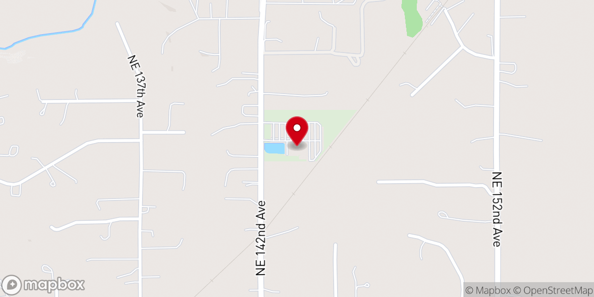 Map showing location of Old Apostolic Lutheran Church of Brush Prairie