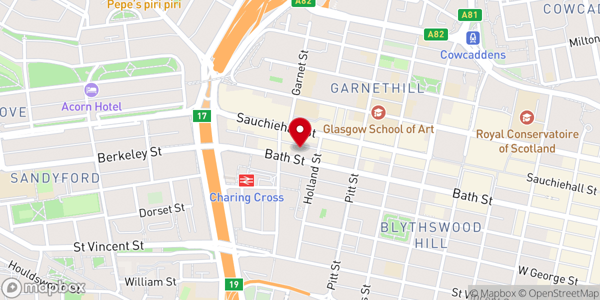Map showing location of Glasgow Quaker Meeting