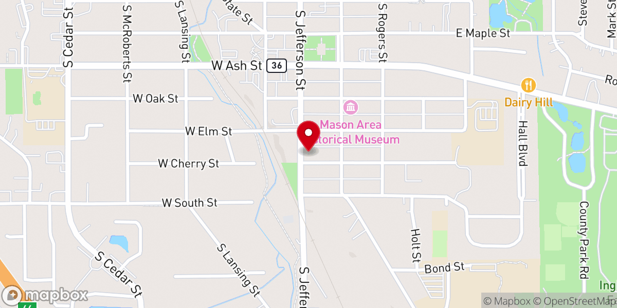 Map showing location of Ball Dunn Chapel