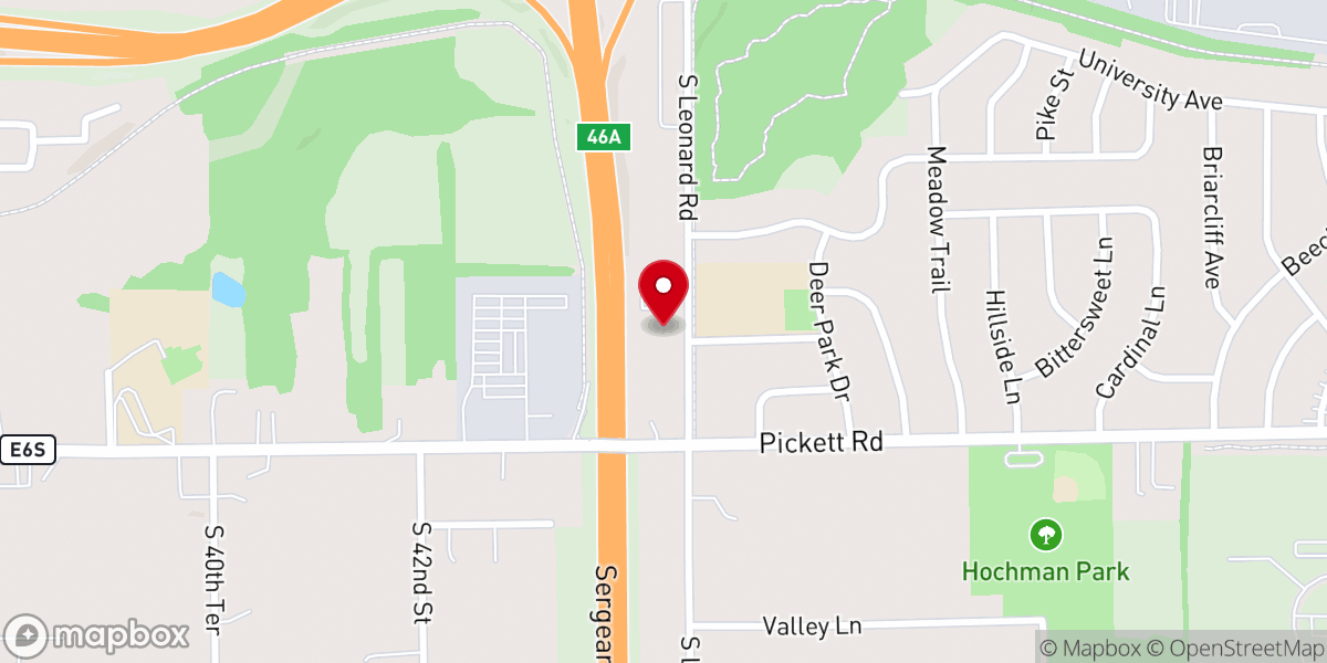 Map showing location of Deer Park Grace Methodist Church