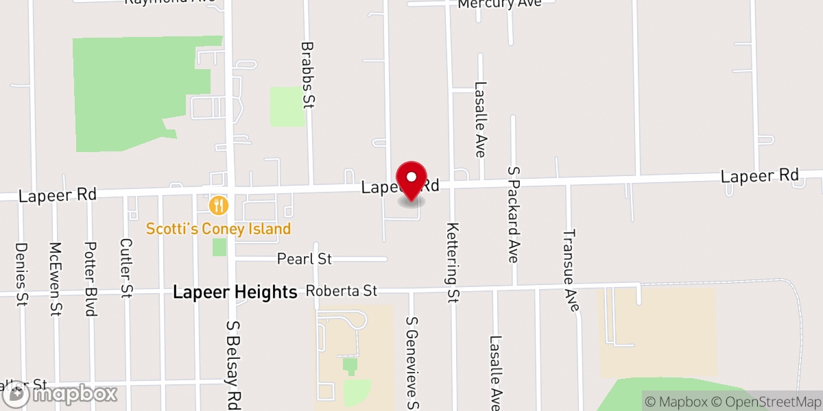 Map showing location of Greater Hope Church