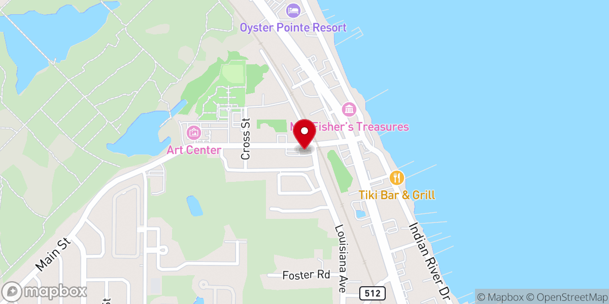 Map showing location of Thrift Shop