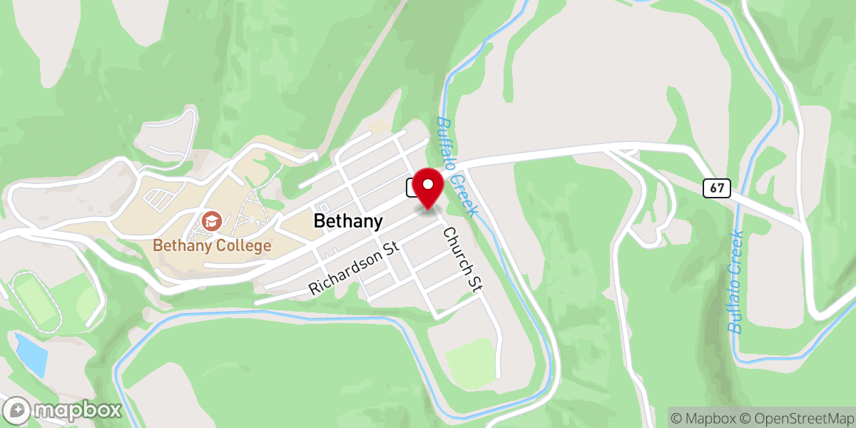 Map showing location of Beta Theta Pi House
