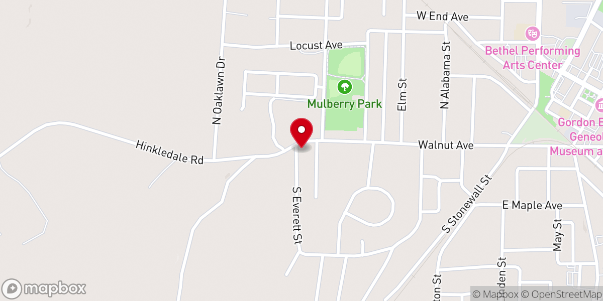 Map showing location of Johnson Temple Methodist Church