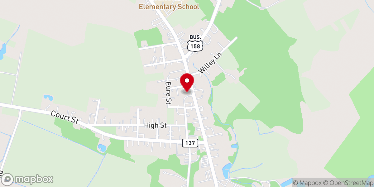 Map showing location of Gatesville United Methodist Church Parsonage