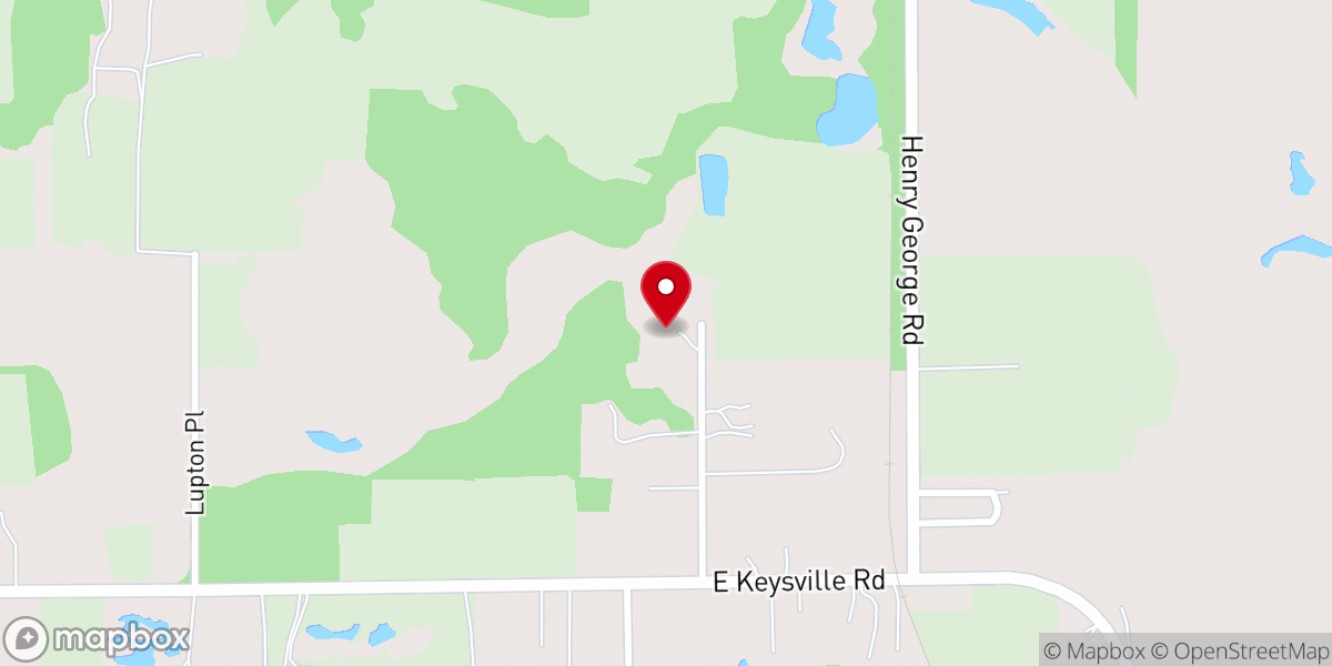 Map showing location of Cedar Grove Baptist Church