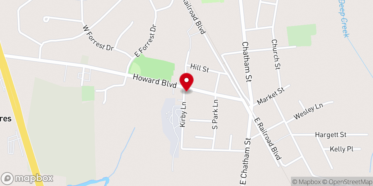 Map showing location of Mt Pilgrim Missionary Baptist