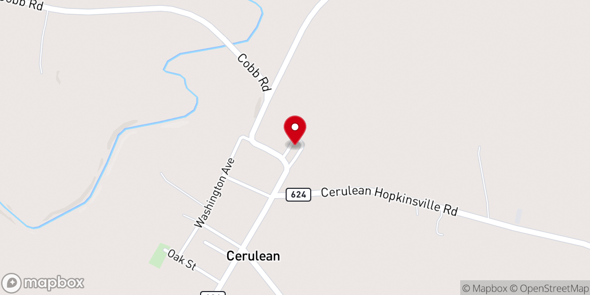 Map showing location of Cave Spring Missionary Baptist Church