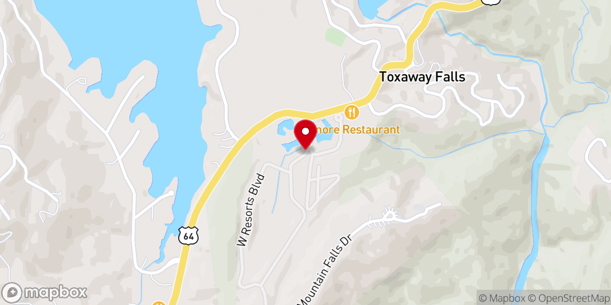 Map showing location of Mountain Falls Luxury Motorcoach Resort