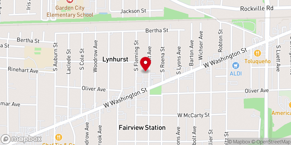 Map showing location of Fleming Garden Christian Church