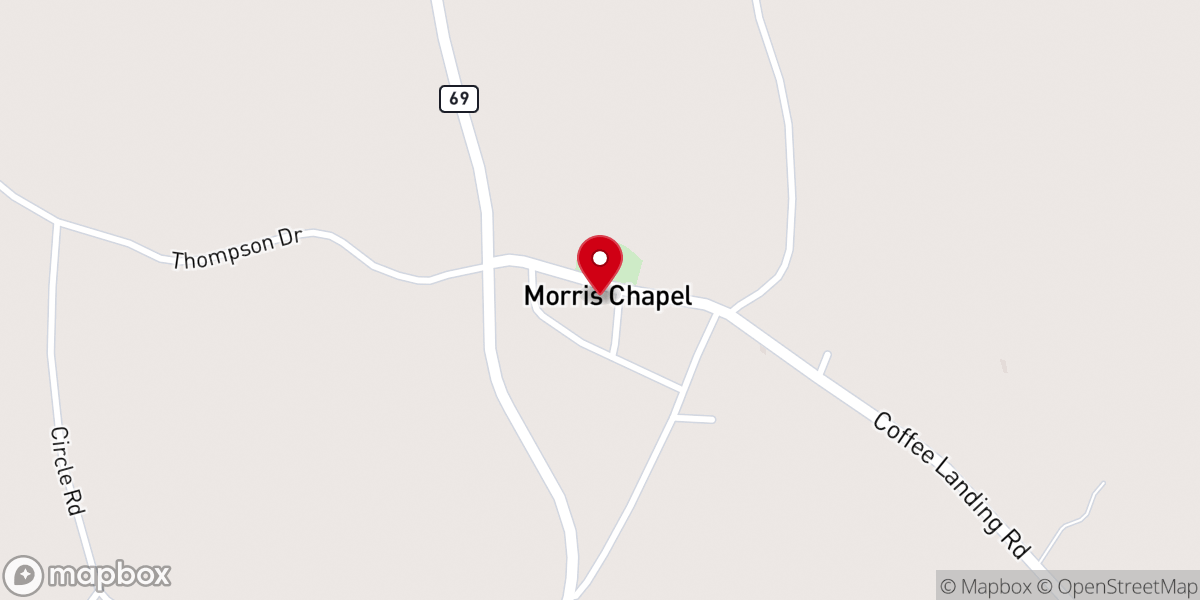 Map showing location of United States Postal Service