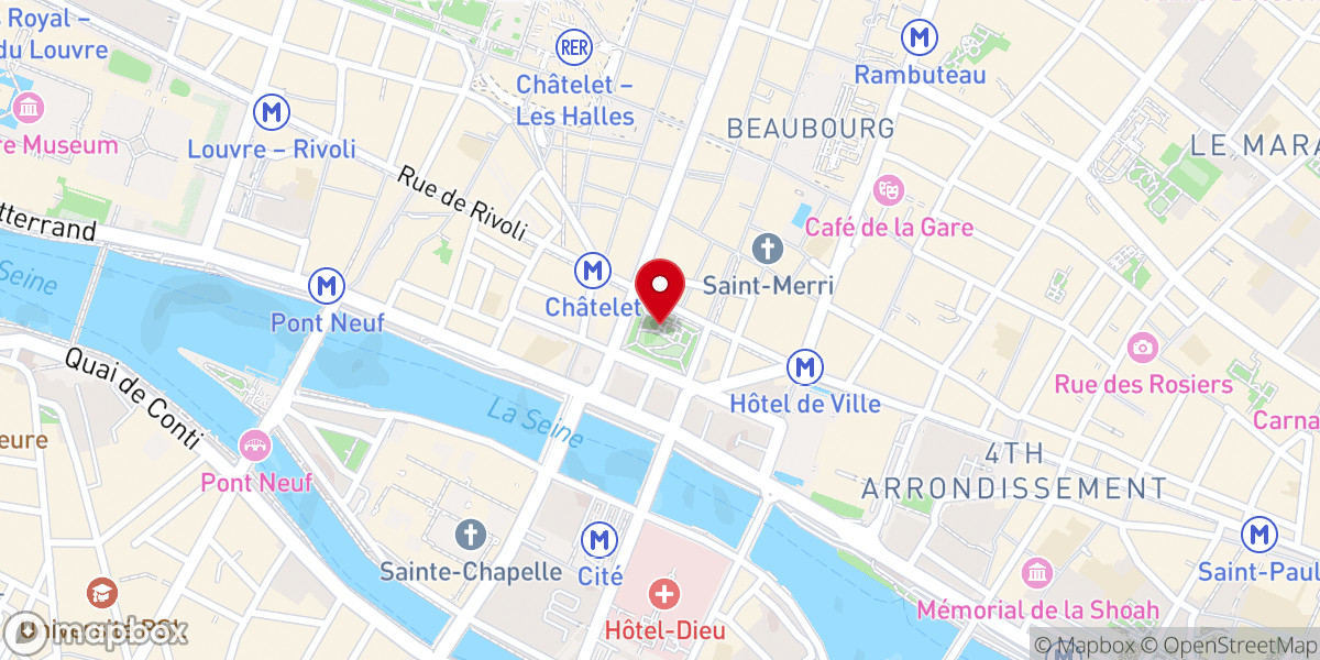 Map showing location of Ancienne église Saint-Jacques de la Boucherie