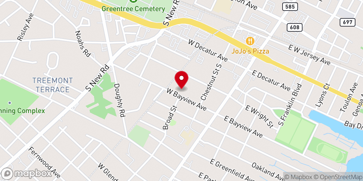 Map showing location of St Mary's Episcopal Church