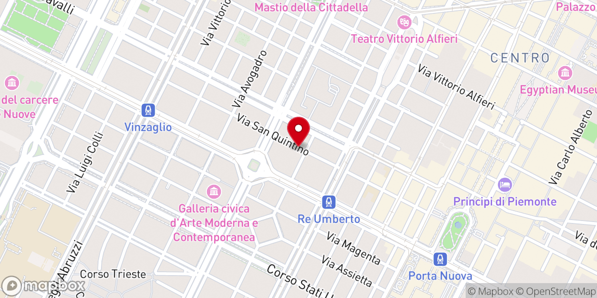 Map showing location of Cappella Regina del S. Rosario