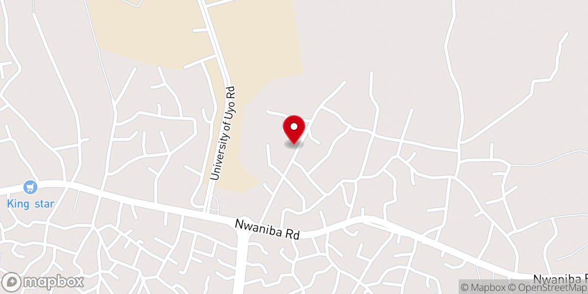 Map showing location of Living Faith Church — Winner's Chapel, Akamba Nsukara, Uyo
