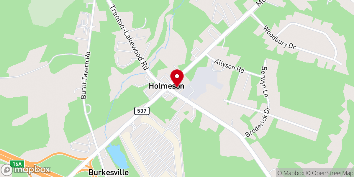 Map showing location of DeBows United Methodist Church
