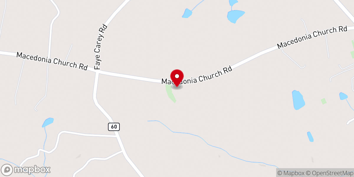 Map showing location of Macedonia Independent Holiness Church