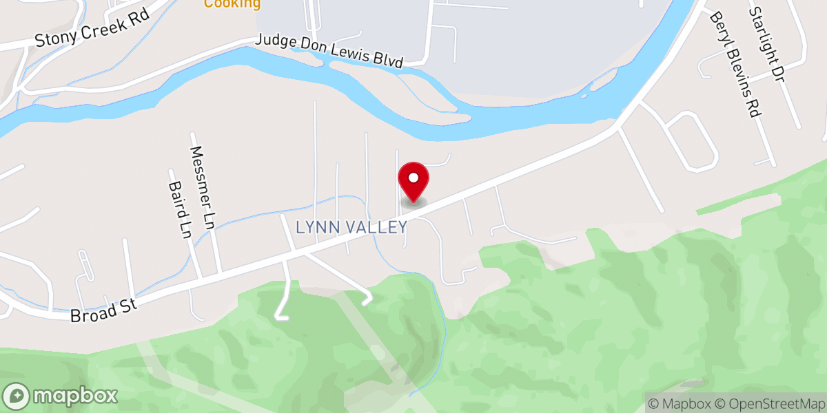 Map showing location of Lynn Valley Baptist Church