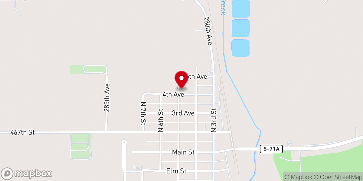Map showing location of St Peter Lutheran Church