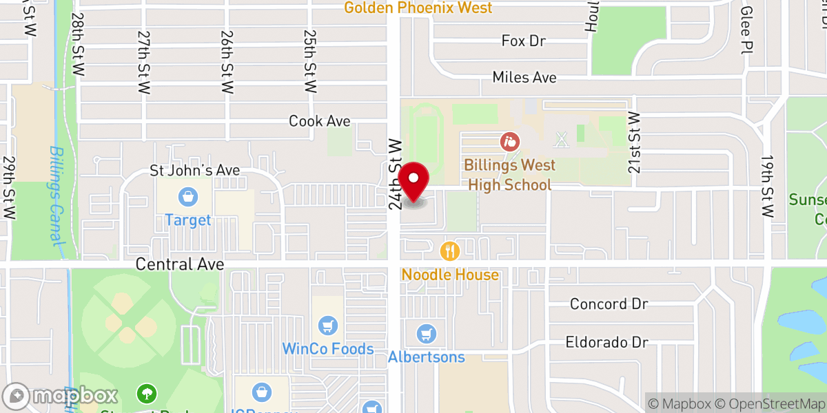 Map showing location of Mount Olive Lutheran Church